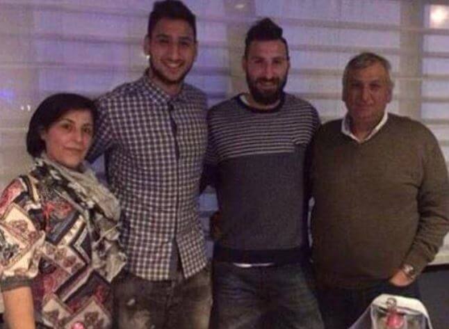 Marinella Donnarumma with her family.
